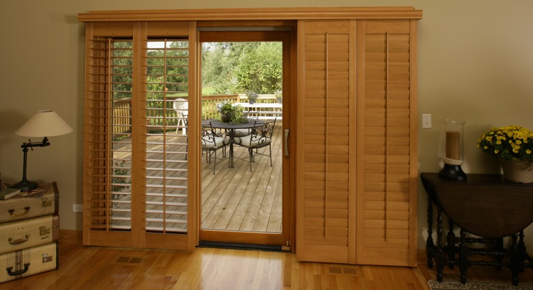 Hartford wood shutter sliding door